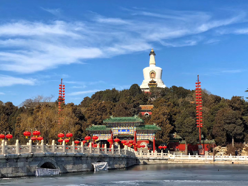 雪后初晴的北京北海