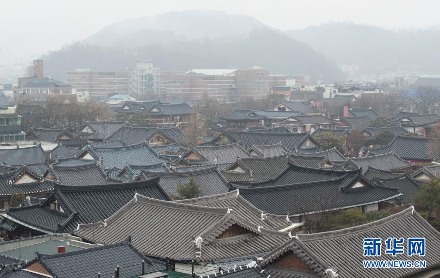 雨中俯瞰韩屋村