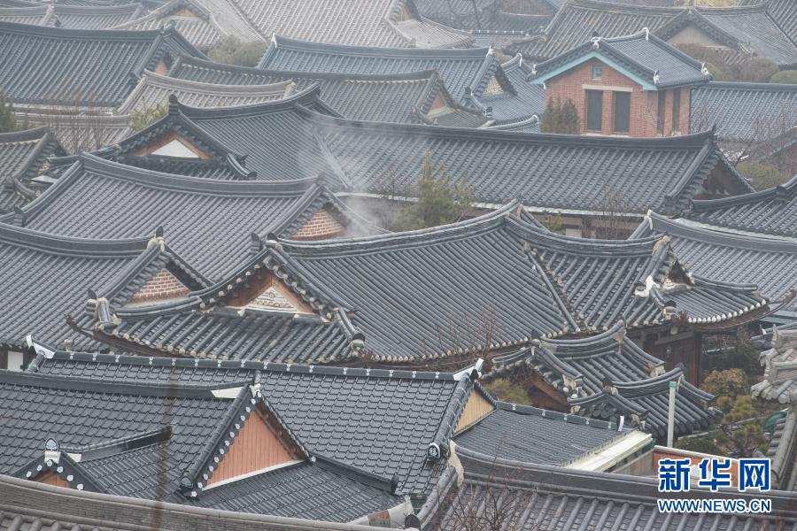 雨中俯瞰韩屋村