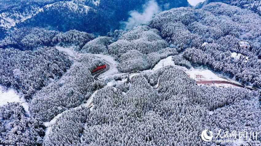 四川洪雅：飞雪迎春到 瑞雪兆丰年