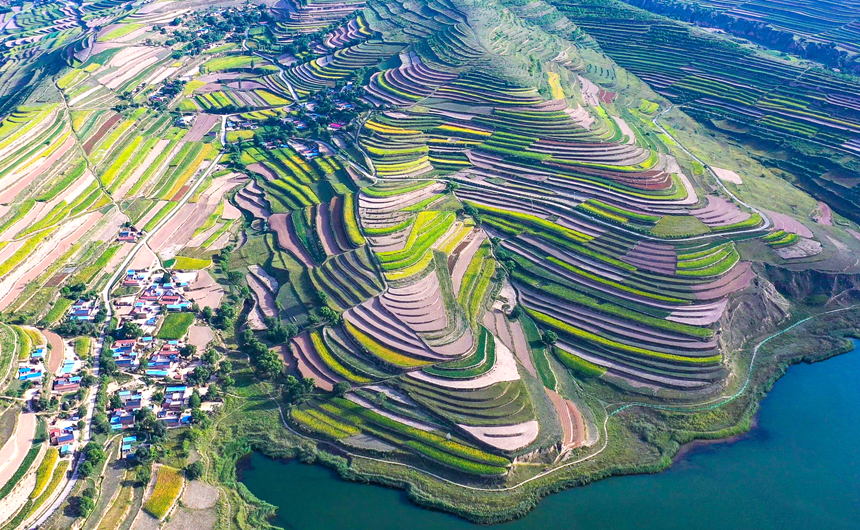 宁夏：秋日震湖美如画 旖旎风光正当时